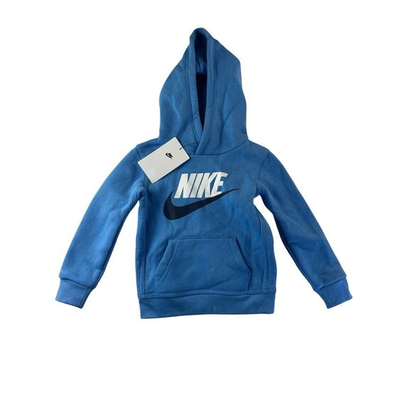 Nike Little Boy's Size 2T Club Fleece Hoodie University Blue Pullover - Picture 1 of 3